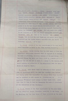 Typed and signed agreement for Jean Bickford bequest