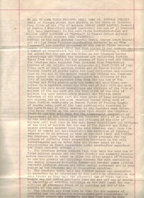 Typed legal agreement for Kooyong Clubhouse and grounds