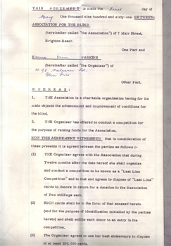 Typed legal agreement with spaces for signatures