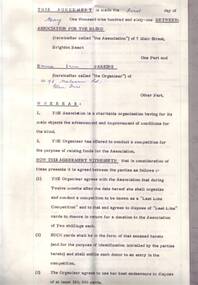 Text, Fund raising agreement with E. I. Parkins, 1961, July 1, 1962