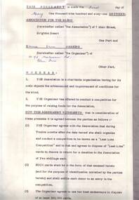 Typed legal agreement with spaces for signatures