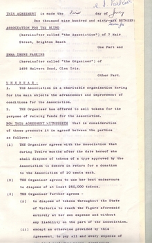 Typed legal agreement with spaces for signatures