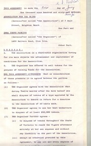 Text, Fund raising agreement with E. I. Parkins, 1967, July 1, 1967