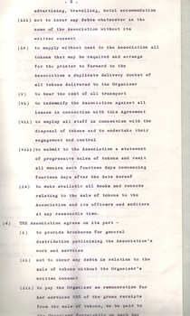 Typed legal agreement with spaces for signatures