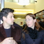 David Tredinnick and Caroline Lee stand at the doors to the library