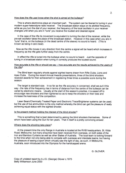 Document about blind rifle shooting by George Glover