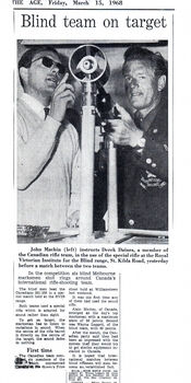 Newspaper article about RVIB Rifle Club