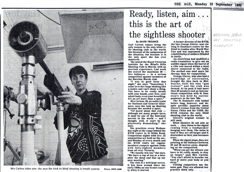 Newspaper article about RVIB Rifle Club