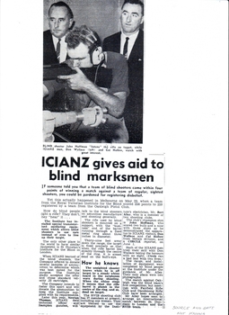 Newspaper article about RVIB Rifle Club