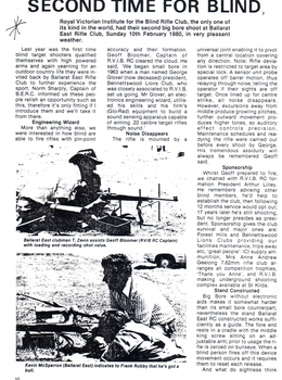 Magazine article about RVIB Rifle Club