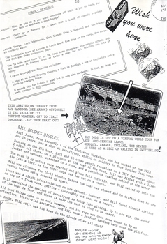 Black writing on white page with illustrations