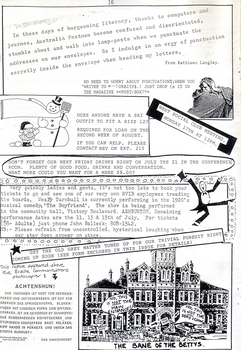 Black writing on white page with illustrations