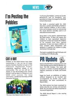 White paper with coloured writing and illustrations