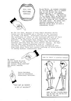 White paper with black writing and illustrations