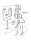 White paper with black writing and illustrations