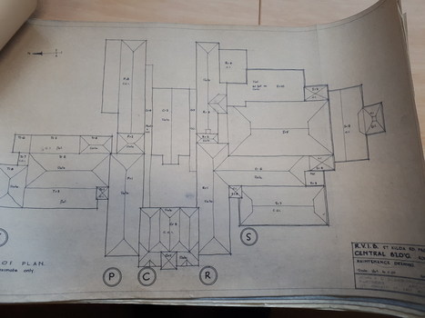 Rough plan of roofing materials and ridges