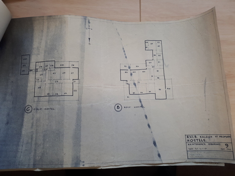 Plan of layout of girls and boys hostels