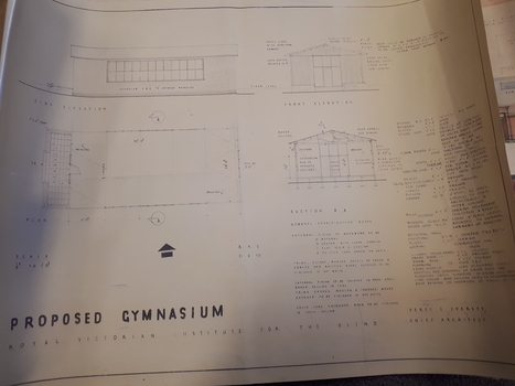 Side views and roofing of proposed gymnasium building