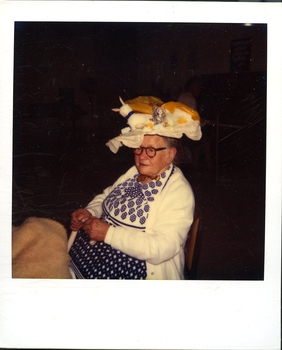 Mrs Blake (rabbit on hat)