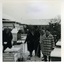 Kelaston residents braving the snow in the courtyard