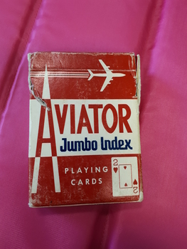 Red and white packet with large red and blue writing
