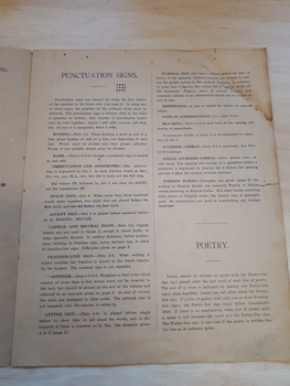 Paper instruction book for Braille transcription