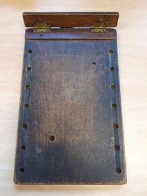 Wooden board with two hinges