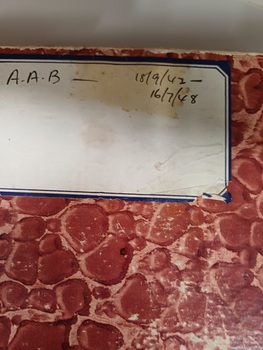 Front cover of the Minutes of the AAB monthly committee meeting