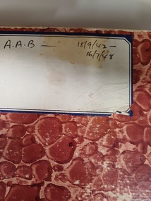 Front cover of the Minutes of the AAB monthly committee meeting