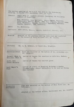 Minutes of the AAB monthly committee meeting
