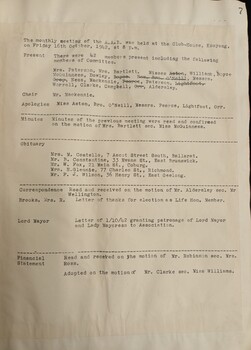 Minutes of the AAB monthly committee meeting