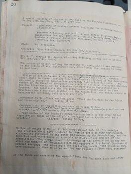 Minutes of the AAB monthly committee meeting