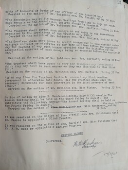 Minutes of the AAB monthly committee meeting
