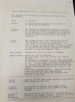 Minutes from the July 1, 1935 meeting