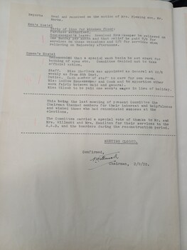 Minutes from the August 5, 1935 meeting