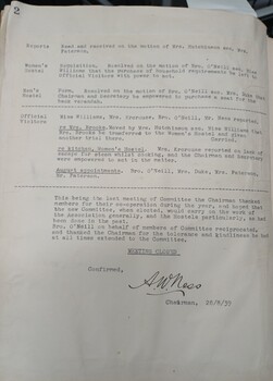 Minutes from the July 31, 1939 meeting