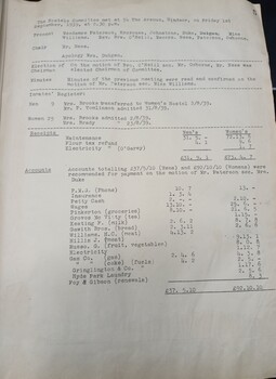 Minutes from the September 1, 1939 meeting