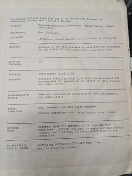 Minutes from the October 1, 1947 meeting