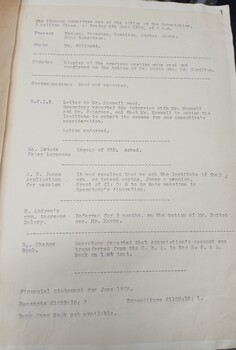 Minutes from the July 6 1928 meeting
