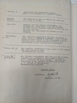 Minutes from the January 9, 1936 meeting