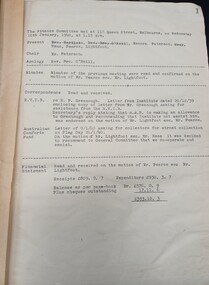 Minutes from the January 10, 1940 meeting