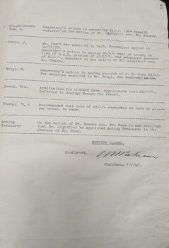 Minutes from the January 10, 1940 meeting
