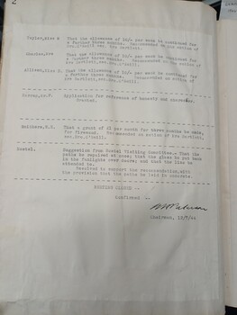 Minutes from the June 7, 1944 meeting