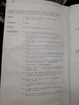 Minutes of RPH Directors meeting 1981