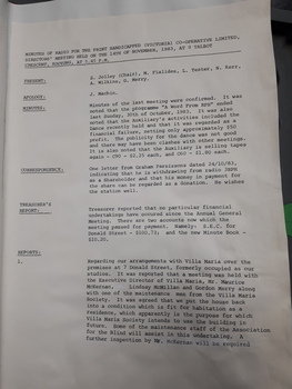 Minutes of RPH Directors meeting 1983
