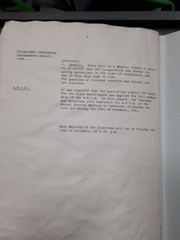 Minutes of RPH Directors meeting 1983