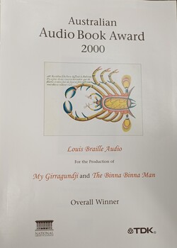 White paper with red and black writing and illustration of crab