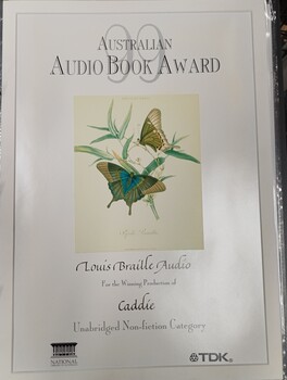 White paper with black writing and illustration of butterflies