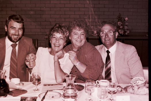 Four attendees at John Wicking's farewell