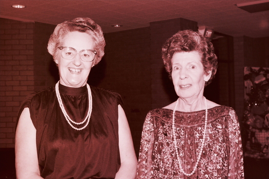 Eunice Wilson and Janet Wicking at the farewell